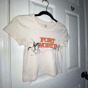 Rare Brandy Melville Fort Worth crop top